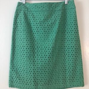 Banana Republic Eyelet Pencil Skirt